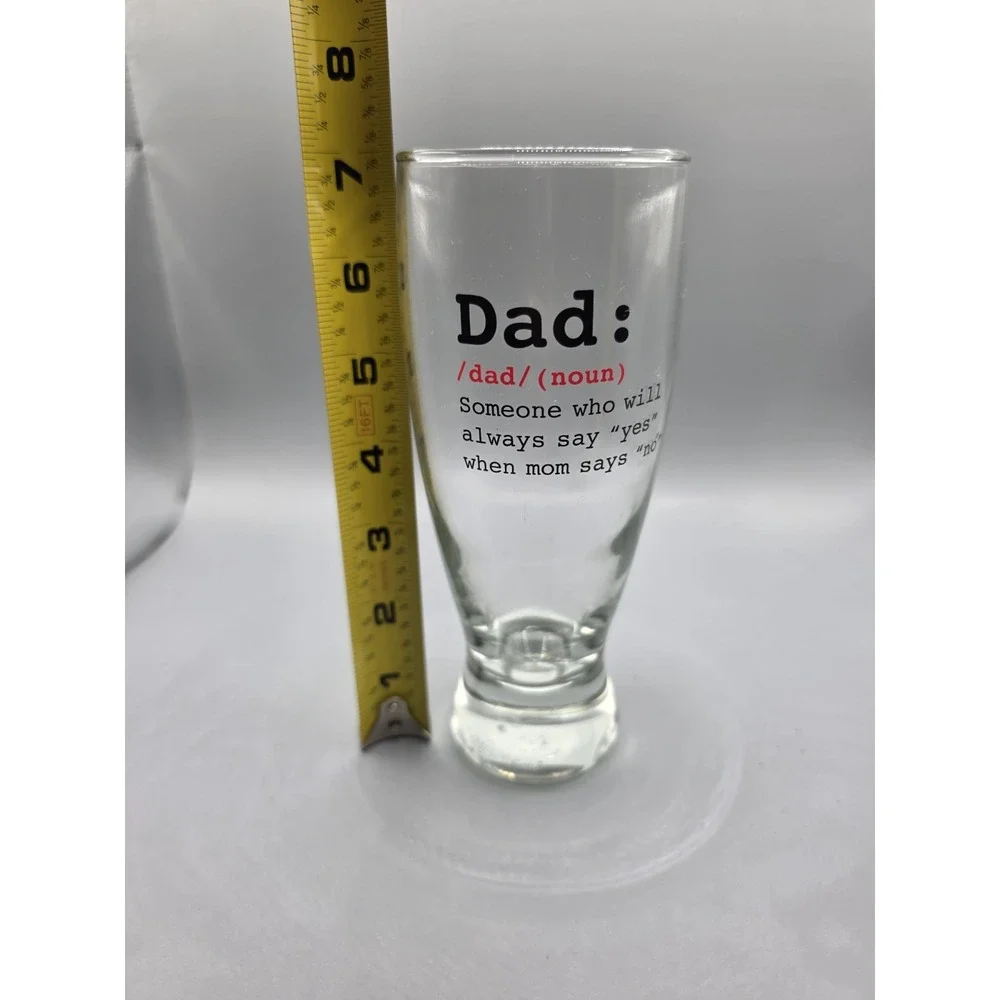 Cristar Dad Definition Beer Glass 14.5 oz Father's Day Novelty Pilsner Glass